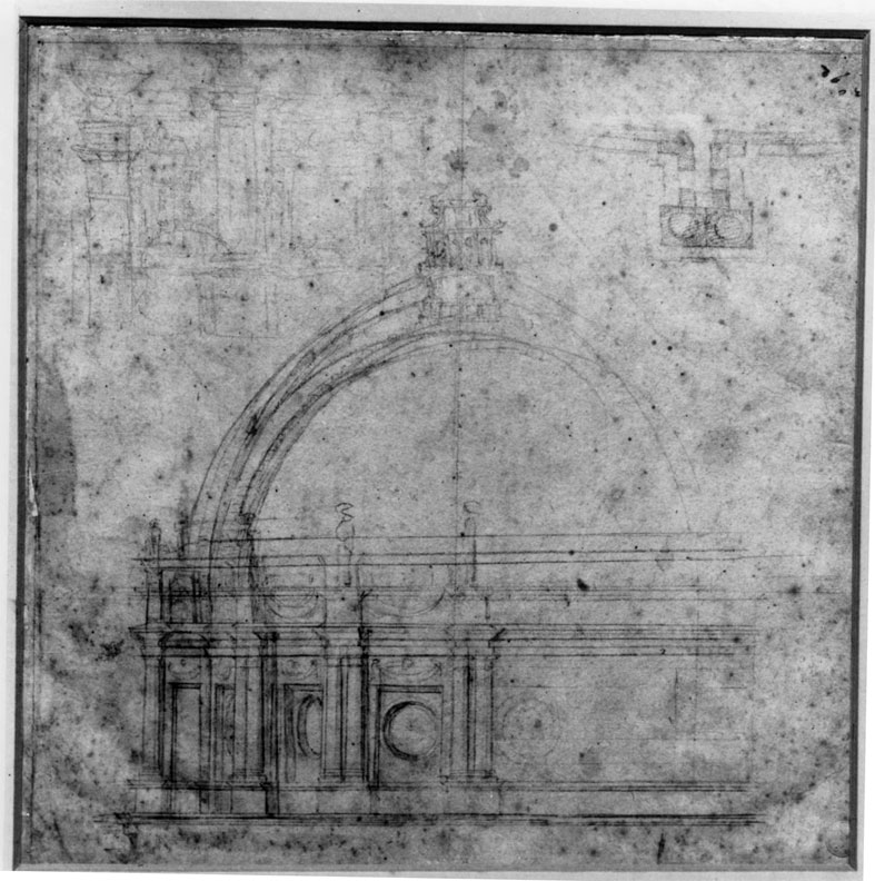 Michelangelo: Zeichnung zur St. Peter-Kuppel